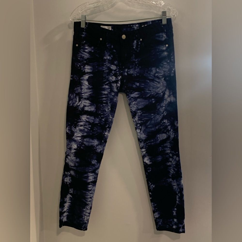 Navy Tie-Dye Skinny Jeans
